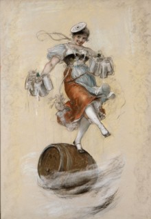 Die Schützenliesl (The shooting Liesl). Study, 1878.