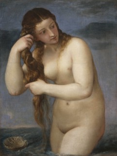 Venus Rising from the Sea (Venus Anadyomene), 1520.