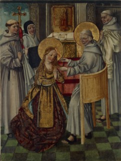 Saint Clare enters the cloister, c. 1500.
