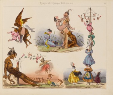 Illustration from the Series Charges et Décharges diaboliques, 1830.