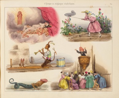 Illustration from the Series Charges et Décharges diaboliques, 1830.