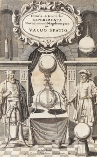 Illustration to the first edition of Experimenta Nova von Otto von Guericke, 1672.