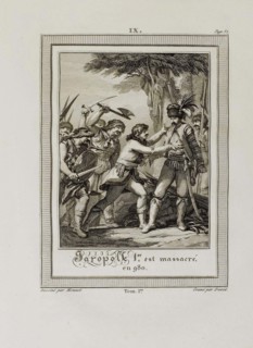 The Death of Yaropolk Svyatoslavich. 980 (From Histoire de Russie by Blin de Sainmore), 1797.