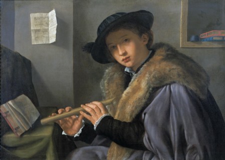 Portrait of a man with flute, c. 1525.