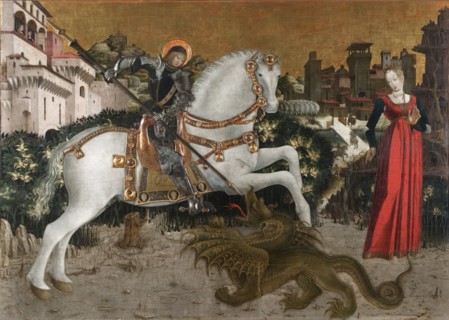 Saint George Killing the Dragon, ca 1460.