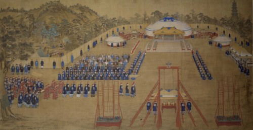 A banquet given by the Qianlong Emperor at the Chengde Mountain Resort in 1754, 1755.