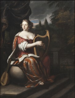 Lady Playing the Harp.