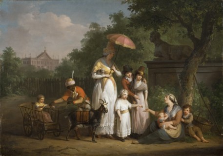 A Noble Family Distributing Alms in a Park, 1793.