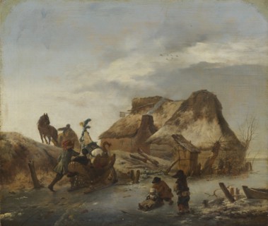 A Nobleman's Sleigh on the Ice, c. 1646.