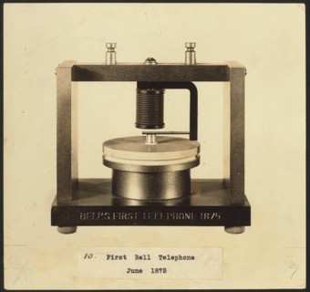 Bell's first telephone, 1876.