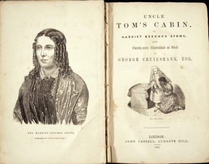 Harriet Beecher Stowe. Frontispiece of Uncle Tom's Cabin, or Life Among the Lowly by Voltaire, 18