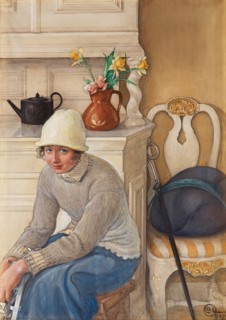 Girl with ice skates, 1917.