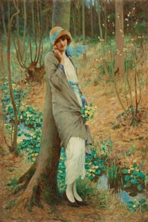 Woman in a Spring landscape, 1924.