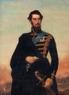 Portrait of the King Charles XV of Sweden.