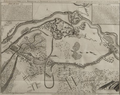 Map of the Battle at Narva, 1700.