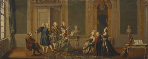 Gustavian Style Interior with a Musical Party, 1779.