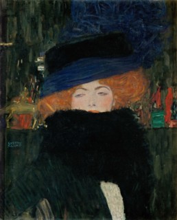 Lady with Hat and Feather Boa, 1909.