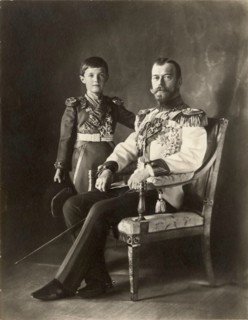 Tsar Nicholas II and Tsarevich Alexei, c. 1910.
