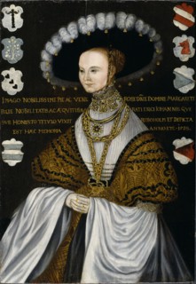 Portrait of Margareta Eriksdotter Vasa (1497-1536), sister of king Gustav I of Sweden, 1528.