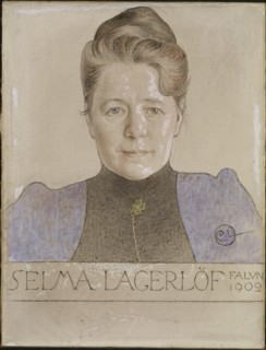 Portrait of the author Selma Lagerlöf (1858-1940), 1902.