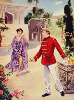 Scene from the Opera Lakmé by Léo Delibes. Act I, 1899.