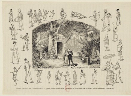 Opera Lakmé by Léo Delibes in the Théâtre national de l'opéra-comique, 1883.