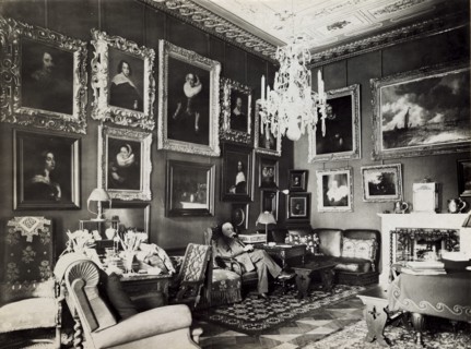 Paul Sinebrychoff (1859-1917) in his study, 1910s.