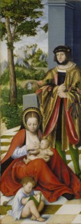 The Altarpiece of the Holy Kinship (left wing), 1509.