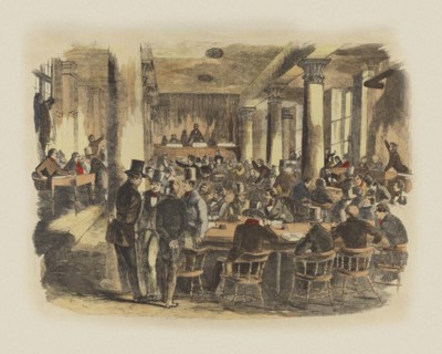 Scene at the Stock Exchange, New York In 1850, 1870s.