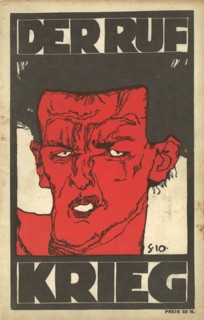 Self-portrait, 1910. Cover of The Call (Der Ruf) magazine. Special Edition The War (Krieg),