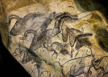 Painting in the Chauvet cave, 32,000-30,000 BC.