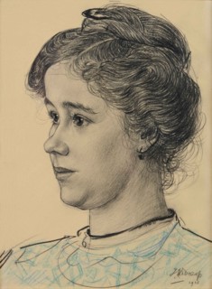 Portrait of Agatha Donkers-De Vries, 1913.