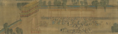 The Imperial examination, Detail of the Handscroll Viewing the Pass List.