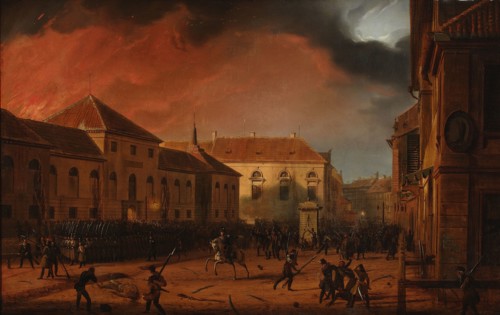 Fire of the Warsaw Arsenal, 1831.