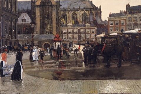 The Dam (De Nieuwe Kerk in Amsterdam), 1891.
