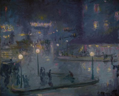 Place de Rome at Night, 1905.