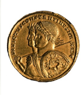 Solidus of Emperor Constantine I, 4th century.