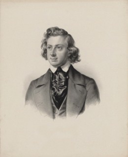 Portrait of the composer Niels Wilhelm Gade (1817-1890), 1845.