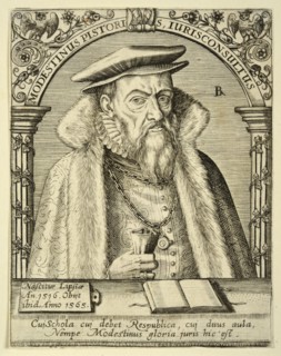 Portrait of Modestinus Pistoris (1516-1565), ca 1590.
