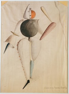 Costume design for the Triadic Ballet , 1919.
