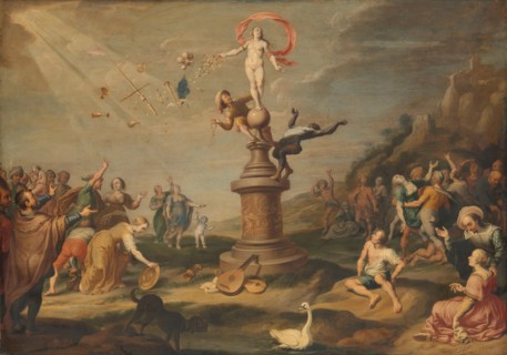 Fortuna shares her gifts, Mid of 17th cen..