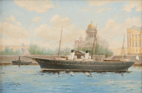 Imperial Yacht Standart on the Neva River, .