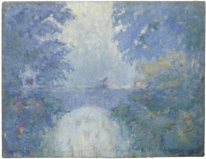 Landscape of blue hues, .