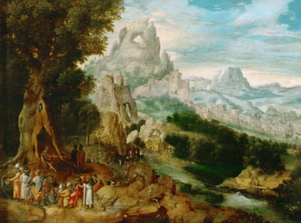 Landscape with Saint John the Baptist Preaching, ca 1535-1540.