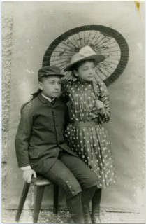 Maja and Albert Einstein, ca 1893.