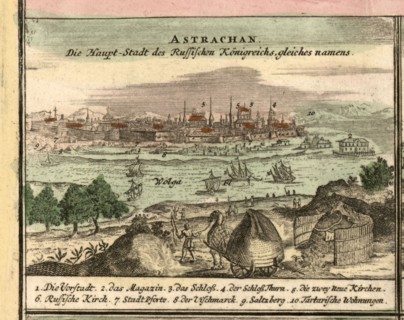 Map of Astrakhan, 1762.