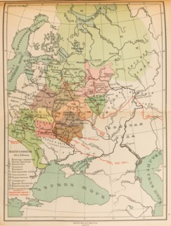 Map of the volosts and principalities in the 12th and 13th century, 1914.