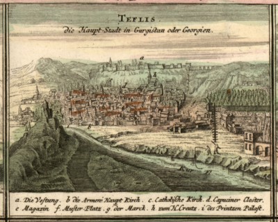 Map of Tiflis, 1762.
