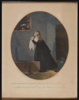 Marie Antoinette at the Conciergerie, ca 1797.