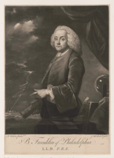 Portrait of Benjamin Franklin , 1761.